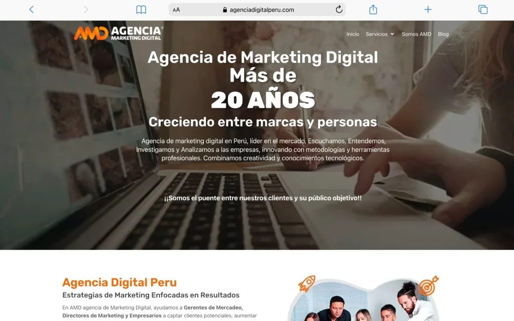 Las 10 mejores agencias de desarrollo web en Perú Macbook Air agenciadigitalperu.com Amd