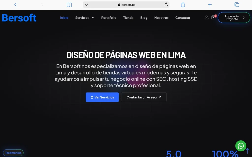 Las 10 mejores agencias de desarrollo web en Perú Macbook Air bersoft.pe Bersoft