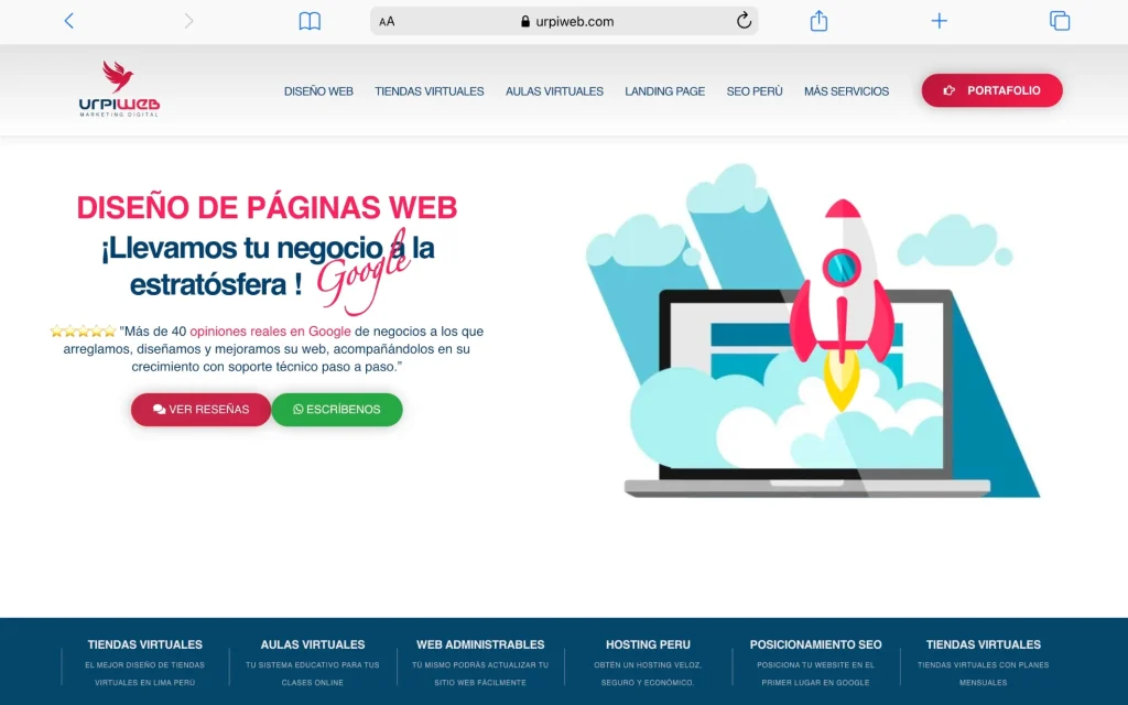 Las 10 mejores agencias de desarrollo web en Perú Macbook Air urpiweb.com Urpiweb