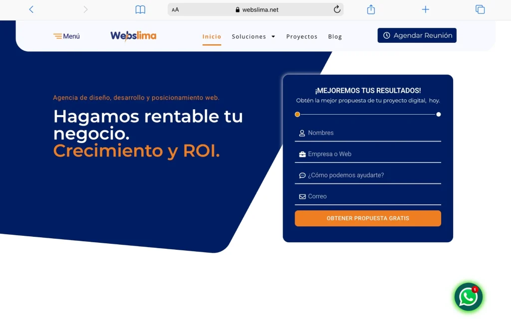 Las 10 mejores agencias de desarrollo web en Perú Macbook Air webslima.net Webs lima