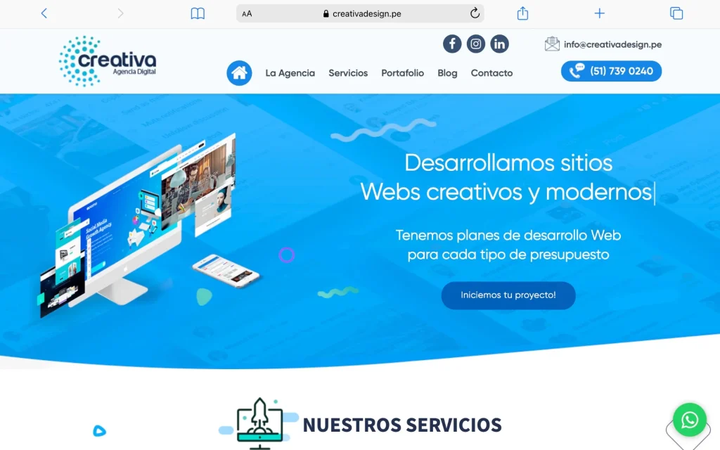 Las 10 mejores agencias de desarrollo web en Perú Macbook Air www.creativadesign.pe Macbook air www. Creativadesign. Pe