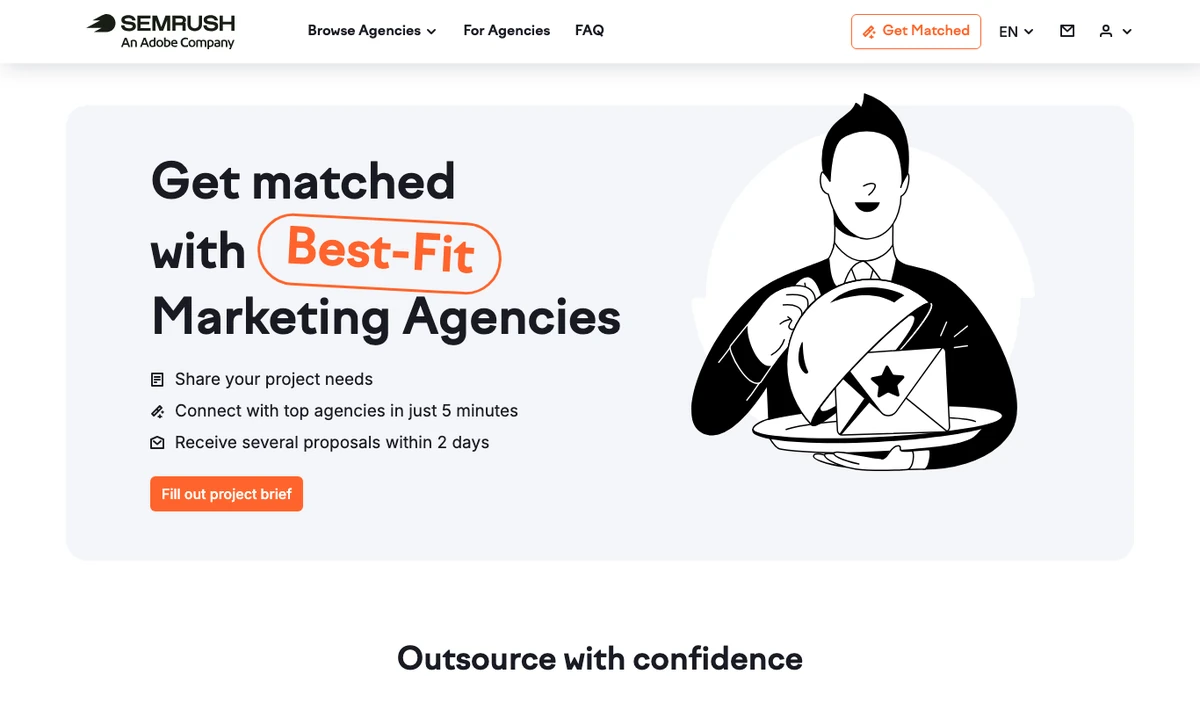 Mejores directorios de agencias de marketing digital en Latinoamérica: top 5 para buscar por país y servicio post1 semrush Página de semrush agency partners para encontrar agencias de marketing