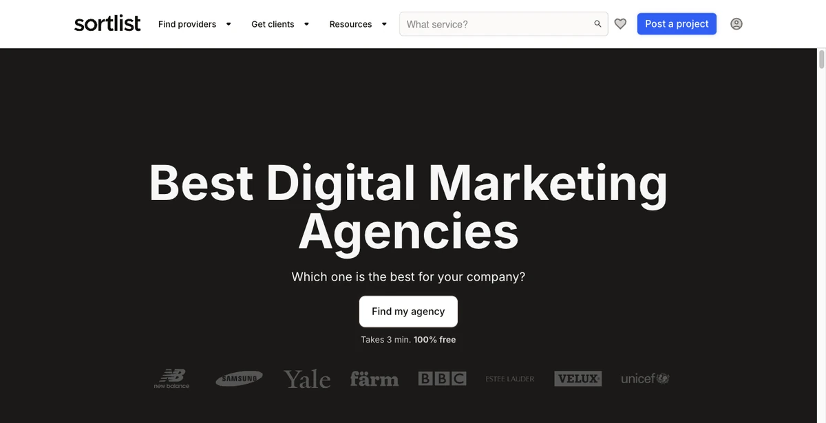 Mejores directorios de agencias de marketing digital en Latinoamérica: top 5 para buscar por país y servicio post1 sortlist latam Página de sortlist para encontrar las mejores agencias de marketing digital